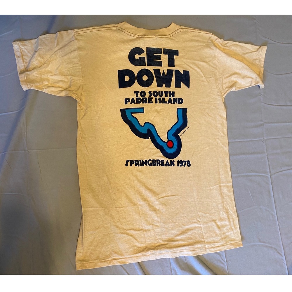Vintage 1978 South Padre Island Spring Break Tee Single Stitch USA Small T-Shirt